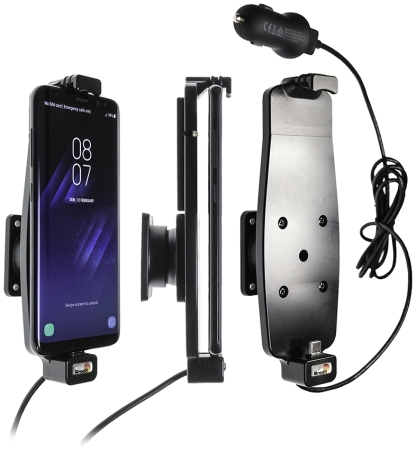 Brodit Aktiivinen pidike USB-kaapelilla ja tupakansytyttimen adapterilla, Samsung Galaxy S10/S8/S9 ryhmässä Autohifi / Älypuhelin autossa / Älypuhelimen pidikkeet @ BRL (240521964)