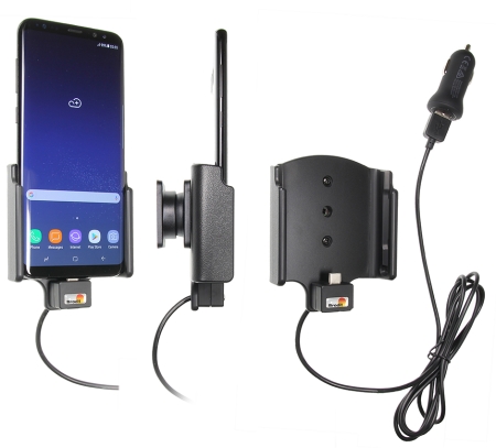 Brodit aktiivinen pidike USB-kaapelilla ja tupakansytyttimen adapterilla, Samsung Galaxy S8+  ryhmässä Autohifi / Älypuhelin autossa / Älypuhelimen pidikkeet @ BRL (240521967)