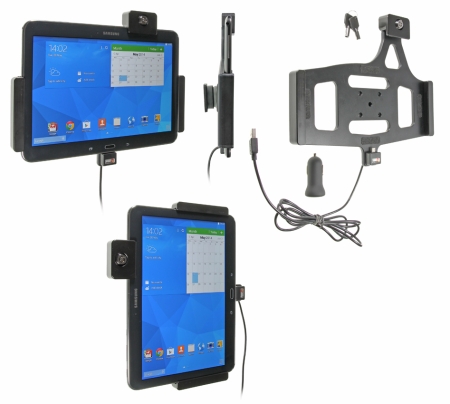 Brodit Kiinnitin avaimenlukolla, Samsung Galaxy Tab 4 10.1 SM-T530/SM-T531/SM-T535 ryhmässä Autohifi / Älypuhelin autossa / Älypuhelimen pidikkeet @ BRL (240535632)