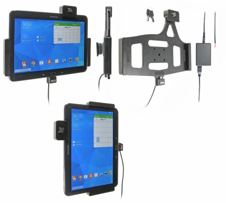Brodit Kiinnike avaimenlukolla, Samsung Galaxy Tab 4 10.1 SM-T530/SM-T531/SM-T535 ryhmässä Autohifi / Älypuhelin autossa / Älypuhelimen pidikkeet @ BRL (240536632)