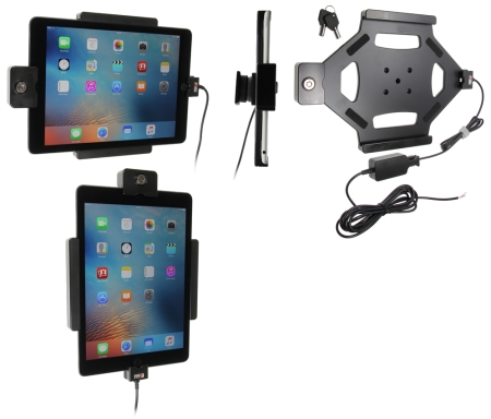 Brodit Kiinnitin avaimenlukolla, Apple iPad Air 2 (A1566, A1567)/Pro 9.7 (A1673, A1674, A1675) ryhmässä Autohifi / Älypuhelin autossa / Älypuhelimen pidikkeet @ BRL (240536684)