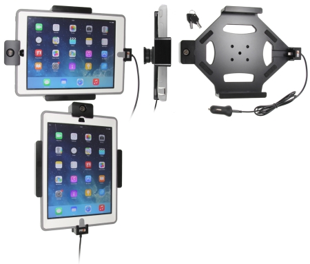 Brodit Kiinnike avaimenlukolla, Apple iPad 5th Gen (A1822, A1823)/9.7 6th Gen (A1893, A1954)/9.7 New/Air (A1474, A1475, A1476) ryhmässä Autohifi / Älypuhelin autossa / Älypuhelimen pidikkeet @ BRL (240552600)