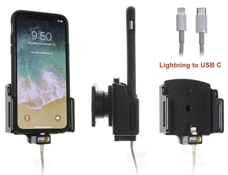 Brodit Kaapelikytkentäteline, Apple iPhone 11/11 Pro/X/XR/Xs ryhmässä Uutuudet @ BRL (240716013)