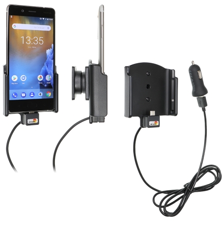 Brodit aktiivinen pidike USB-kaapelilla ja tupakansytyttimen adapterilla, Nokia 8  ryhmässä Autohifi / Älypuhelin autossa / Älypuhelimen pidikkeet @ BRL (240721030)