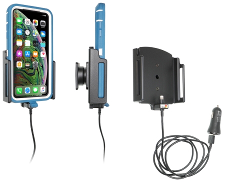 Brodit aktiivinen pidike USB-kaapelilla ja tupakansytyttimen adapterilla, Apple iPhone 11/11 Pro/11 Pro Max/Xs Max ryhmässä Autohifi / Älypuhelin autossa / Älypuhelimen pidikkeet @ BRL (240721084)