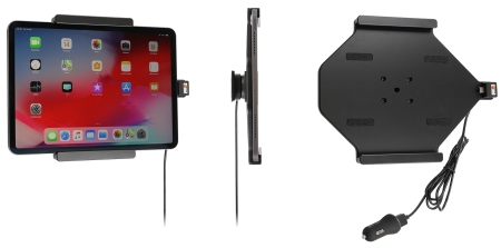 Brodit Aktiv pidike USB-kaapelilla ja tupakansytyttimen adapterilla, Apple iPad Air 11 (A2902, A2903, A2904)/Air 11 2025 M3 (A3266, A3267, A2370)/Air 4th Gen (A2072, A2316, A2324, A2325)/Air 5th Gen (A2588, A2589, A2591)/Pro 11 2018 (A1980, A2013, A1934,  ryhmässä Autohifi / Älypuhelin autossa / Älypuhelimen pidikkeet @ BRL (240721094)