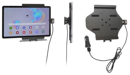 Brodit aktiivinen pidike USB-kaapelilla ja tupakansytyttimen adapterilla, Samsung Galaxy Tab S6 10.5 SM-T860/SM-T865  ryhmässä Autohifi / Älypuhelin autossa / Älypuhelimen pidikkeet @ BRL (240721166)