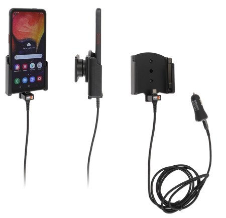 Brodit Aktiivinen pidike USB-kaapelilla ja tupakansytyttimen adapterilla, Samsung Galaxy Xcover Pro SM-G715  ryhmässä Autohifi / Älypuhelin autossa / Älypuhelimen pidikkeet @ BRL (240721179)