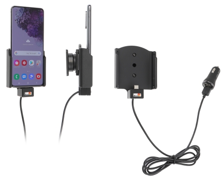 Brodit Aktiivinen pidike USB-kaapelilla ja tupakansytyttimen adapterilla, Samsung Galaxy S20 4G, 5G (SM-G981B/SM-G981F)  ryhmässä Autohifi / Älypuhelin autossa / Älypuhelimen pidikkeet @ BRL (240721190)
