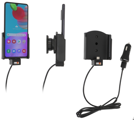 Brodit aktiivinen pidike USB-kaapelilla ja tupakansytyttimen adapterilla, Samsung Galaxy A41 (SM-A415F)  ryhmässä Autohifi / Älypuhelin autossa / Älypuhelimen pidikkeet @ BRL (240721220)