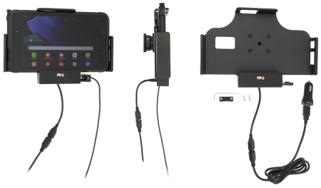 Brodit Aktiv-teline USB-kaapelilla ja tupakansytyttimen adapterilla, Samsung Galaxy Tab Active 2 SM-T390/SM-T395/3 SM-T570/SM-T575 ryhmässä Autohifi / Älypuhelin autossa / Älypuhelimen pidikkeet @ BRL (240721225)