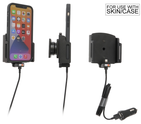 Brodit aktiivinen pidike USB-kaapelilla ja tupakansytyttimen adapterilla, Apple iPhone 12/12 Pro/12 Pro Max/13/13 Pro/13 Pro Max/14/14 Plus/14 Pro Max ryhmässä Autohifi / Älypuhelin autossa / Älypuhelimen pidikkeet @ BRL (240721237)