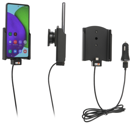 Brodit Aktiivinen pidike USB-kaapelilla ja tupakansytyttimen adapterilla, Samsung Galaxy A52 SM-A52F/DS/A52S 5G SM-A528B. SM-A528B/DS ryhmässä Autohifi / Älypuhelin autossa / Älypuhelimen pidikkeet @ BRL (240721256)