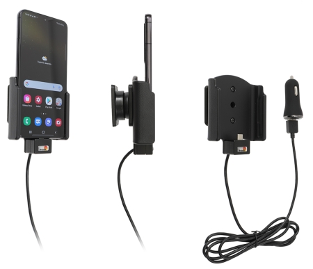 Brodit aktiivinen pidike USB-kaapelilla ja tupakansytyttimen adapterilla, Samsung Galaxy S22 5G SM-S901B/SM-S901B/DS  ryhmässä Autohifi / Älypuhelin autossa / Älypuhelimen pidikkeet @ BRL (240721293)