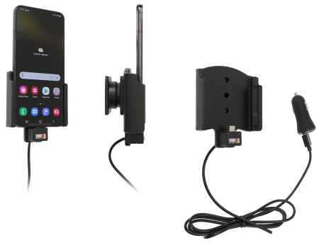 Brodit Aktiivinen pidike USB-kaapelilla ja tupakansytyttimen adapterilla, Samsung Galaxy S22+ 5G (SM-S906B/SM-S906B/DS)  ryhmässä Autohifi / Älypuhelin autossa / Älypuhelimen pidikkeet @ BRL (240721294)