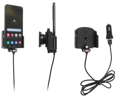 Brodit aktiivinen pidike USB-kaapelilla ja tupakansytyttimen adapterilla, Samsung Galaxy S22 5G SM-S901B/SM-S901B/DS  ryhmässä Autohifi / Älypuhelin autossa / Älypuhelimen pidikkeet @ BRL (240721298)