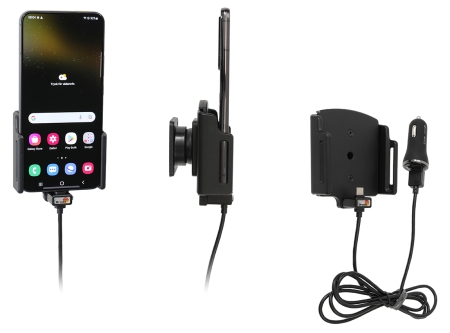 Brodit Aktiivinen pidike USB-kaapelilla ja tupakansytyttimen adapterilla, Samsung Galaxy S22+ 5G (SM-S906B/SM-S906B/DS)  ryhmässä Autohifi / Älypuhelin autossa / Älypuhelimen pidikkeet @ BRL (240721299)