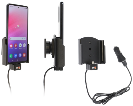 Brodit Aktiivinen pidike USB-kaapelilla ja tupakansytyttimen adapterilla, Samsung Galaxy A53 5G SM-A536B/DS  ryhmässä Autohifi / Älypuhelin autossa / Älypuhelimen pidikkeet @ BRL (240721309)