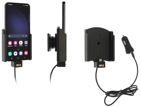 Brodit aktiivinen pidike USB-kaapelilla ja tupakansytyttimen adapterilla, Samsung Galaxy S23+ SM-S916B/DS  ryhmässä Autohifi / Älypuhelin autossa / Älypuhelimen pidikkeet @ BRL (240721345)