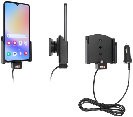 Brodit Aktiivinen pidike USB-kaapelilla ja tupakansytyttimen sovittimella, Samsung Galaxy A34 5G  ryhmässä Autohifi / Älypuhelin autossa / Älypuhelimen pidikkeet @ BRL (240721378)