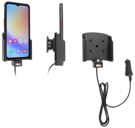 Brodit Aktiv-teline USB-kaapelilla ja tupakansytyttimen adapterilla, Samsung Galaxy Xcover 7  ryhmässä Autohifi / Älypuhelin autossa / Älypuhelimen pidikkeet @ BRL (240721380)