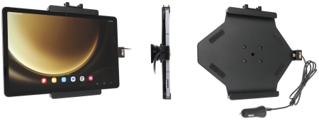 Brodit Aktiivinen pidike USB-kaapelilla ja tupakansytyttimen adapterilla, Samsung Galaxy Tab S9 FE SM-X51x  ryhmässä Autohifi / Älypuhelin autossa / Älypuhelimen pidikkeet @ BRL (240721384)