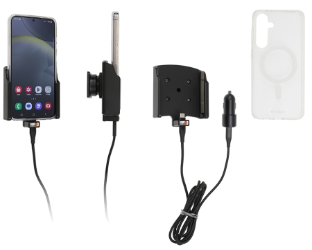Brodit mobiilikuori aktiivipidikkeellä ja autolaturilla, Samsung Galaxy S24+ SM-S926B/DS  ryhmässä Autohifi / Älypuhelin autossa / Älypuhelimen pidikkeet @ BRL (240721405)