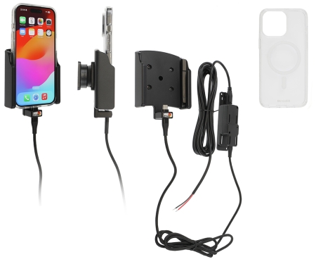 Brodit Mobiliskal aktiivisella pidikkeellä kiinteää asennusta varten, Apple iPhone 15 Pro  ryhmässä Autohifi / Älypuhelin autossa / Älypuhelimen pidikkeet @ BRL (240727394)
