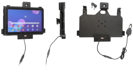 Brodit Kiinnike avaimenlukolla, Samsung Galaxy Tab Active Pro T540/T545/T547/T547U  ryhmässä Autohifi / Älypuhelin autossa / Älypuhelimen pidikkeet @ BRL (240735148)
