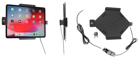Brodit Teline avainlukolla, Apple iPad Air 13 2024  (A2898, A2899, A2900)/Air 13 2025 M3 (A3268, A3268, A2371)/Pro 12,9 2018 (A1876, A1895, A1983, A2014)/Pro 12.9 2020 (A2069, A2232, A2229)/Pro 13 (A2925, A2926, A3007) ryhmässä Autohifi / Älypuhelin autossa / Älypuhelimen pidikkeet @ BRL (240736095)