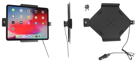 Brodit Kiinnitin avaimenlukolla, Apple iPad Air 13 2024  (A2898, A2899, A2900)/Air 13 2025 M3 (A3268, A3268, A2371)/Pro 12,9 2018 (A1876, A1895, A1983, A2014)/Pro 12.9 2020 (A2069, A2232, A2229)/Pro 12.9 5th Gen 2021 (A2378, A2379, A2461)/Pro 12.9 6th Gen ryhmässä Autohifi / Älypuhelin autossa / Älypuhelimen pidikkeet @ BRL (240752095)