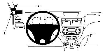 ProClip Monteringsbygel Hyundai Accent 10-15, Vänster ryhmässä Autohifi / Mikä sopii autooni / Hyundai / Accent / Accent 2005-2008 @ BRL Electronics (240804660)