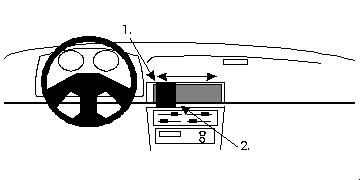 ProClip Monteringsbygel Daihatsu Charade 91-93, Centrerad ryhmässä Autohifi / Mikä sopii autooni / Daihatsu @ BRL Electronics (240851921)