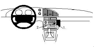 ProClip Monteringsbygel Daewoo Musso 95-00, Vinklad ryhmässä Autohifi / Mikä sopii autooni / Daewoo @ BRL (240852184)