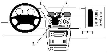 ProClip Monteringsbygel Nissan Micra 98-02, Centrerad ryhmässä Autohifi / Mikä sopii autooni / Nissan / Micra / Micra K11 1993-2003 @ BRL Electronics (240852604)