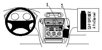 ProClip Monteringsbygel Mitsubishi Space Wagon 99-05, Vinklad ryhmässä Autohifi / Mikä sopii autooni / Mitsubishi @ BRL Electronics (240852680)