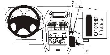 ProClip Monteringsbygel Mitsubishi Carisma 99-05, Vinklad ryhmässä Autohifi / Mikä sopii autooni / Mitsubishi @ BRL Electronics (240852712)