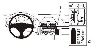 ProClip Monteringsbygel Toyota MR2 Spyder 00-05, Vinklad ryhmässä Autohifi / Mikä sopii autooni / Toyota / MR2 / MR2 2000-2007 @ BRL Electronics (240852819)