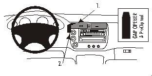 ProClip Monteringsbygel Honda Civic 4 Dörr 01-05/Civic Hybrid 03-05, Centrerad ryhmässä Autohifi / Mikä sopii autooni / Honda @ BRL Electronics (240852903)