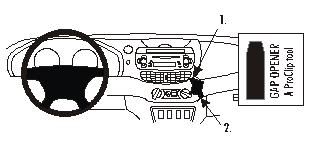 ProClip Monteringsbygel Nissan Almera Tino 01-03, Vinklad ryhmässä Autohifi / Mikä sopii autooni / Nissan / Almera @ BRL Electronics (240852913)