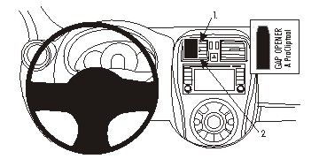 ProClip Monteringsbygel Nissan Micra 14-15, Centrerad ryhmässä Autohifi / Mikä sopii autooni / Nissan / Micra / Micra K13 2010-2017 @ BRL Electronics (240854944)
