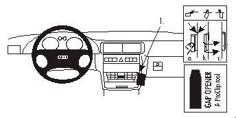 ProClip Monteringsbygel Audi A3 01-02 ryhmässä Autohifi / Mikä sopii autooni / Audi / Audi A3 / Audi A3 1996-2003 @ BRL Electronics (240A30102)