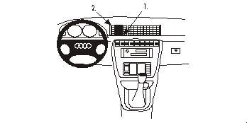 ProClip Monteringsbygel Audi A4 95-01 ryhmässä Autohifi / Mikä sopii autooni / Audi / Audi A4 / Audi A4 1994-2000 @ BRL Electronics (240A49501)