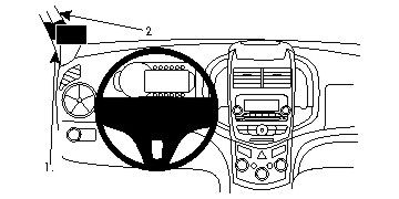 ProClip Monteringsbygel Chevrolet Aveo 12-14 ryhmässä Autohifi / Mikä sopii autooni / Daewoo & Chevrolet / Asennuskehykset @ BRL Electronics (240CHEAVE12PROC)