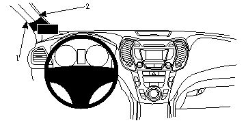 ProClip Monteringsbygel Hyundai Santa Fe 13-15 ryhmässä Autohifi / Mikä sopii autooni / Hyundai / Santa Fe / Santa Fe 2012- @ BRL Electronics (240HYUSAN13PROC)