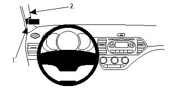 ProClip Monteringsbygel Kia Picanto 12-15 ryhmässä Autohifi / Mikä sopii autooni / Kia / Picanto / Picanto 2011-2017 @ BRL Electronics (240KIAPIC12PROC)