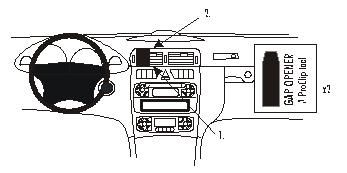 ProClip Monteringsbygel Mercedes Benz C-Klass 00-06 ryhmässä Autohifi / Mikä sopii autooni / Mercedes / C-klass / C-klass 2001-2007 W203 @ BRL Electronics (240MERCCL00PROC)