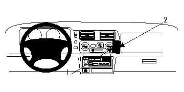 ProClip Monteringsbygel Mitsubishi Pajero Sport 99-06 ryhmässä Autohifi / Mikä sopii autooni / Mitsubishi / Pajero @ BRL Electronics (240MITPAJS99PROC)