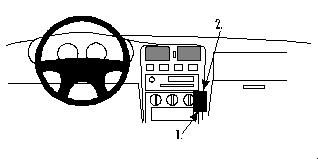 ProClip Monteringsbygel Nissan Almera 96-99 ryhmässä Autohifi / Mikä sopii autooni / Nissan / Almera @ BRL Electronics (240NISALM96PROC)