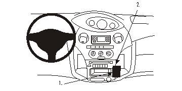 ProClip Monteringsbygel Toyota Yaris 03-05 ryhmässä Autohifi / Mikä sopii autooni / Toyota / Yaris / Yaris 1999-2005 @ BRL Electronics (240TOYYAR03PROC)